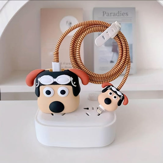 Charger Case and Cable Protector for iPhone (Doggie)