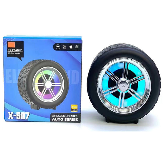Wireless Speakers Support TF/USB Function Wheel Shape Wireless Active Bass Portable Speaker